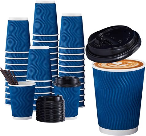 Amazon Augosta Disposable Coffee Cups With Lids Oz Pack