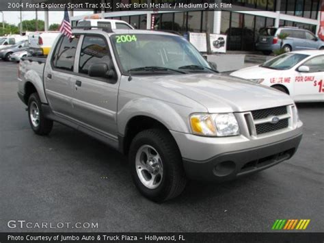 Silver Birch Metallic 2004 Ford Explorer Sport Trac Xls Medium Dark Flint Interior