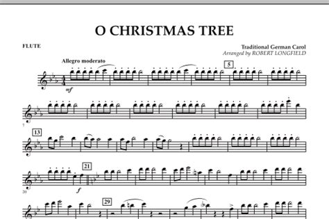 O Christmas Tree Flute Sheet Music Robert Longfield Concert Band