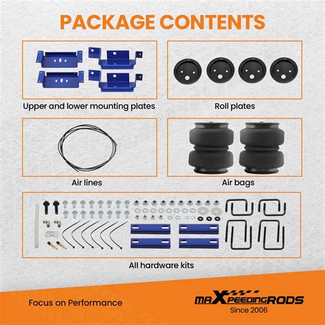 Maxpeedingrods Air Suspension Bag Kit Up To 5000 Lbs For Ford F250 F350