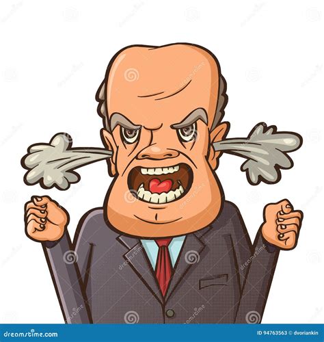 Angry Man With Smoke Coming Out From His Ears Stock Photography