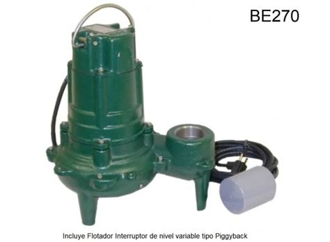 Bombas Sumergibles Para Aguas Residuales O Efluentes Marca Zoeller Modelo 270 De 1 Hp En 115 O