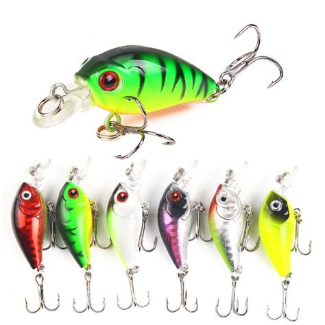 Señuelo de pesca Crankbait 45mm 3 8g ojos 3d Crankbait Wobbler señuelos