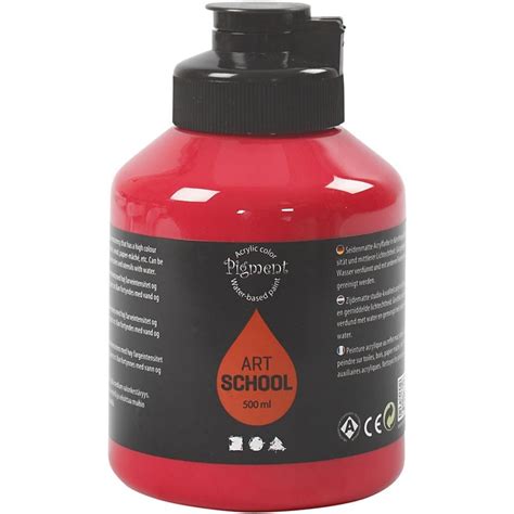 Peinture Pigment Art School Semi Brillant Semi Transparent Rouge