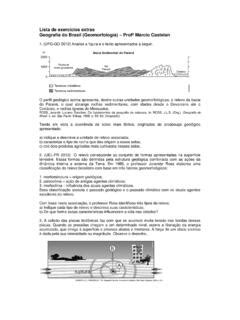 Lista de exercícios extras Geografia do Brasil lista de exerc 237