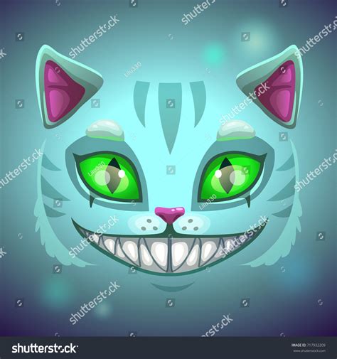 Fantasy Scary Smiling Cat Face Cheshire Stock Vector 47 Off