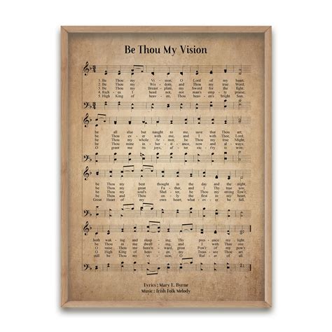 Be Thou My Vision Unframed Hymn Wall Art Print Walmart