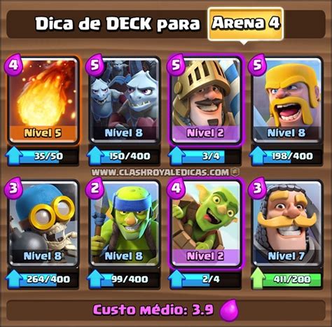 Melhores Decks Para Arena 4 Parquinho Da P E K K A Clash Royale Dicas