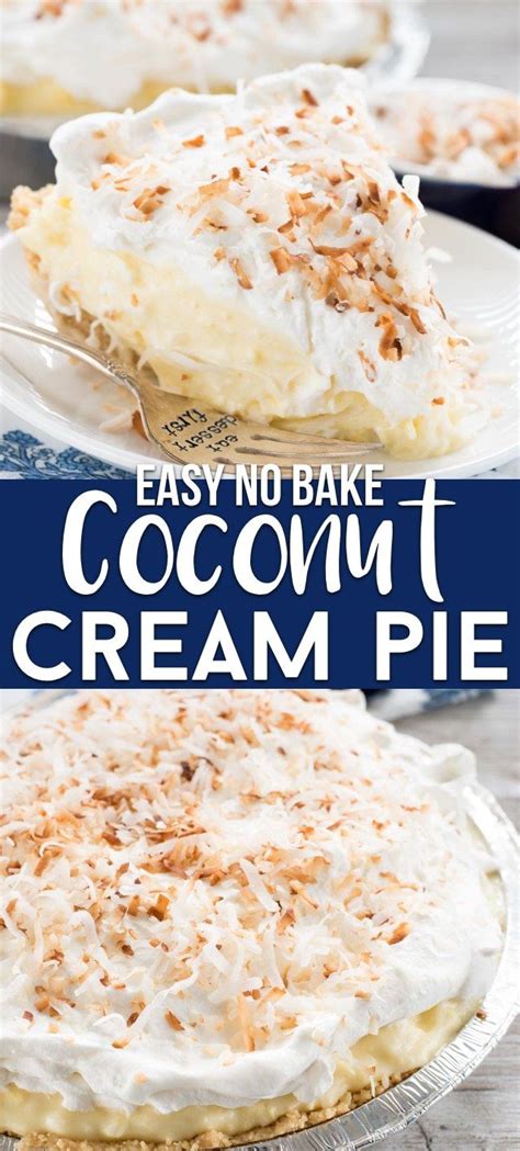 East Coconut Cream Pie No Bake Crazy For Crust Recipe Coconut