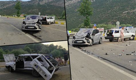 Konyada trafik kazası 2 araç kullanılmaz hale geldi 1 kişi yaralandı