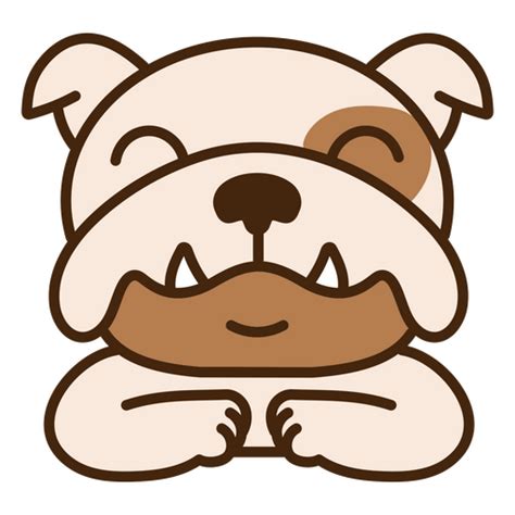 Brown And White Bulldog Sitting PNG & SVG Design For T-Shirts