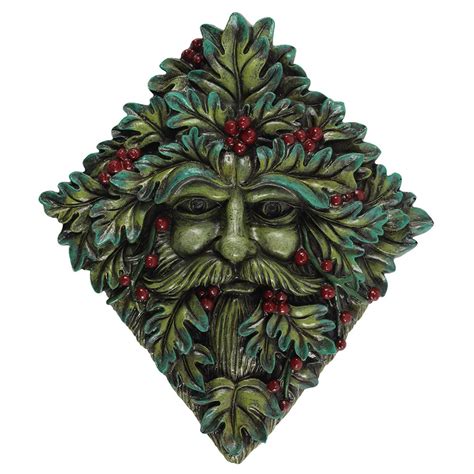 Green Man Face Wall Plaque Indoor Outdoor Garden Decor Etsy