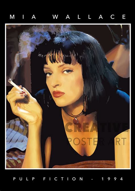 Mia Wallace Poster Pulp Fiction Poster Wall Art Home Decor T