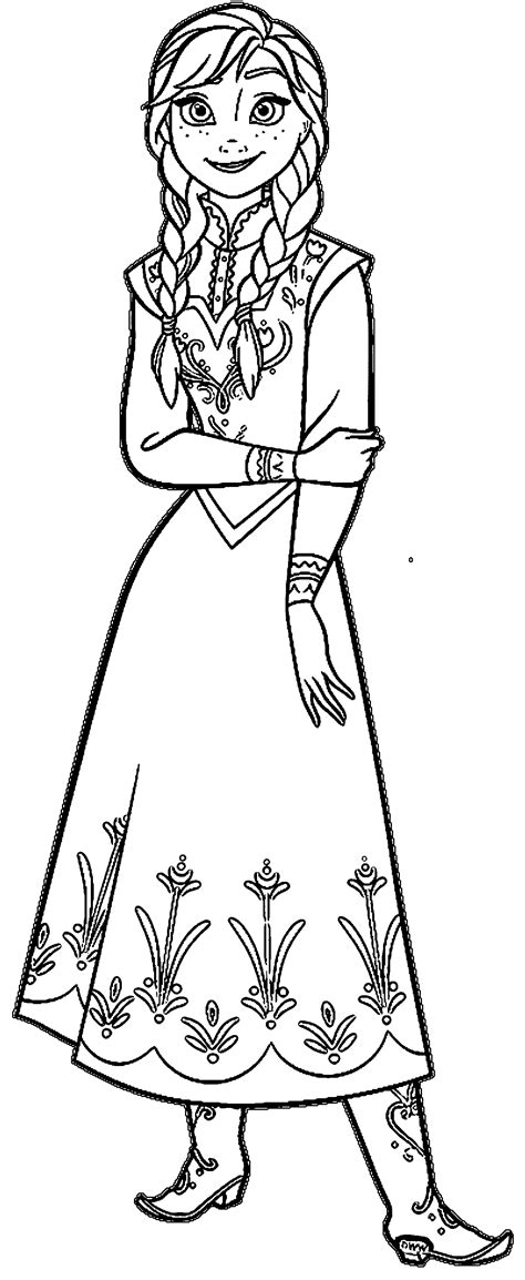 Disney Frozen Colouring Pages Anna Coloringpages2019