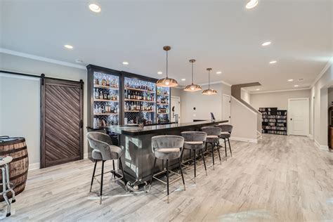 Modern Bar w/Gold Finishings - Victoria Renovations - Design Build Home