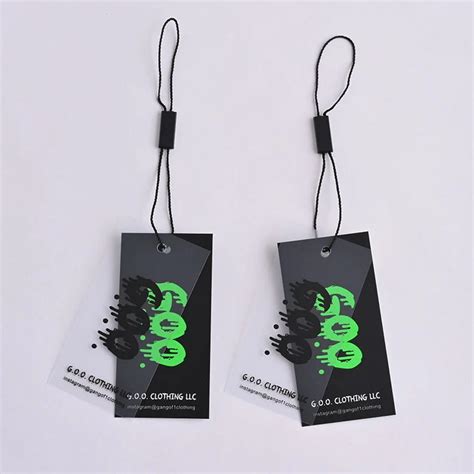 Custom Luxury Garment Tag Print Name Logo Label Clothing Hang Tag With