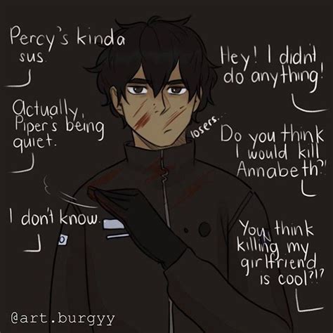 pjo in among us (nico) | Percy jackson funny, Percy jackson quotes ...