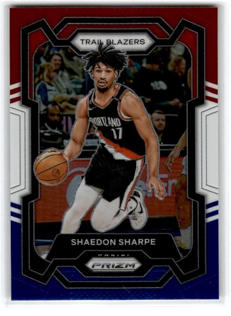 2023 24 Panini Prizm NBA Red White And Blue Shaedon Sharpe 104 On Kronozio