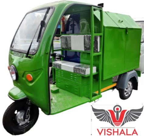 Vishala Loader E Rickshaw Garbage Truck Driving Mileage On Single