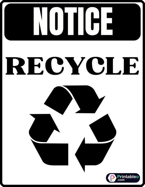 33+ Printable Recycle Signs - Printableo.Com