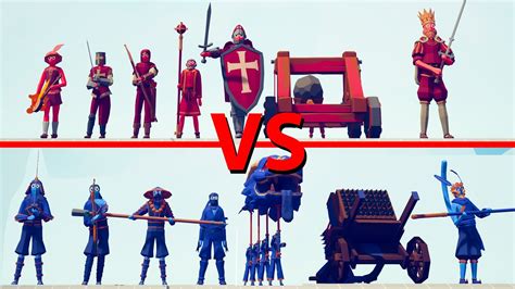 Medieval Team Vs Dynasty Team Totally Accurate Battle Simulator Tabs