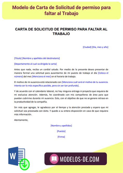 Modelo De Carta De Excusa De Ausencia Por Trabajo Como Redactar Paso