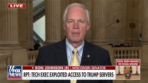 The Medias Silence Is Very Revealing Sen Ron Johnson Fox News Video