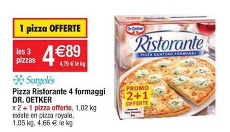 Promo Pizza Ristorante Formaggi Dr Oetker Chez Cora Icatalogue Fr