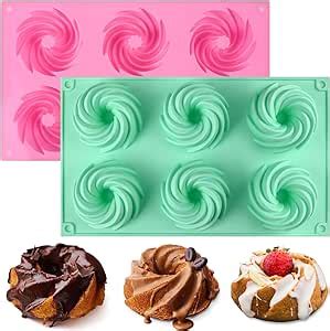 Huakener Pcs Mini Bundt Cake Pan Cavity Heritage Bundtlette Cake