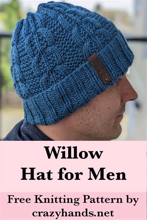 Free Knit Willow Hat Pattern For Men · Crazy Hands In 2024 Hat