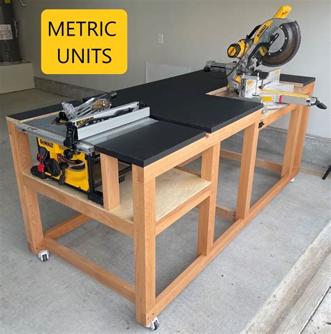 Mobile Miter Table Saw Workbench Plans Instant Pdf Etsy