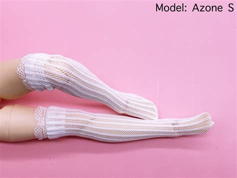 C020 White Lace Handmade Doll Socksfor 12 Fashion Dolls Blythe Azone Pp Fr 16 Doll Clothes