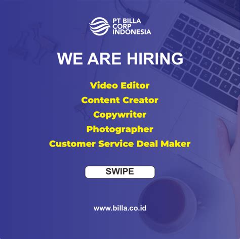 Lowongan Kerja Video Editor Content Creator Copywriter