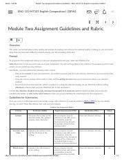 Module Two Assignment Guidelines And Rubric ENG 122 H7101 English