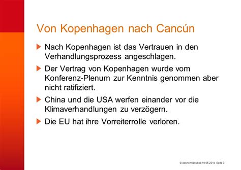 economiesuisse Cancún 2010 Schweizer Wirtschaft zu aktivem