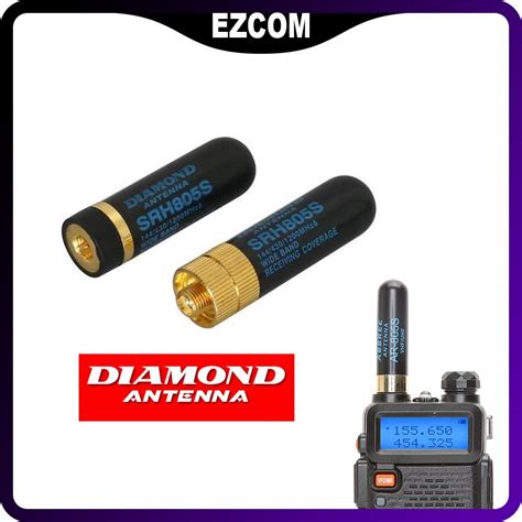 Ezcom Diamond Antenna Srh S Uhf Vhf Uv Dual Band Short Bullet For