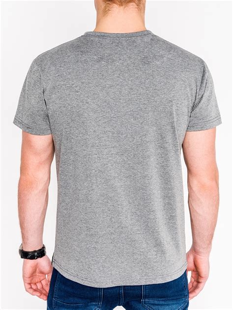 Men S Printed T Shirt S1071 Dark Grey MODONE Wholesale Clothing