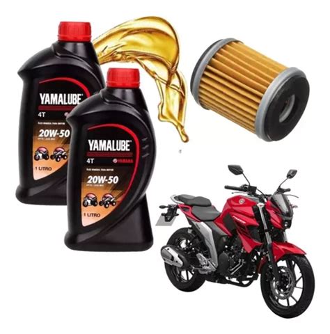 Kit Troca Óleo 2l Yamalub 20w50 Filtro Yamaha Fazer 250 Parcelamento