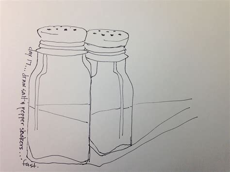 Salt And Pepper Shakers Drawing