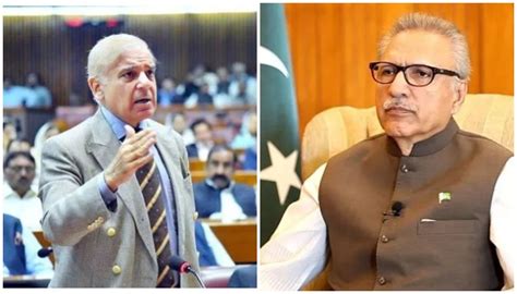 Pm Shehbaz Sharif Briefly Meets President Arif Alvi