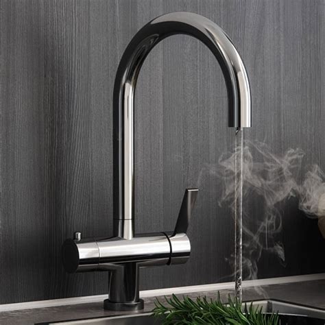 Vibrance Twin Lever Chrome Cromo 4In1 Instant Hot Water Kitchen Tap Kettle Taps From TAPS UK