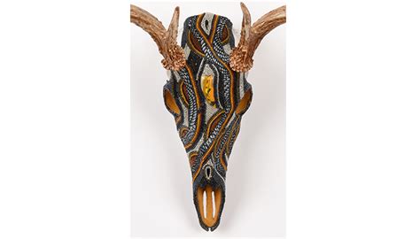 Deer Skull Yellowstone Whitetail Contemporary Beaded Deer Skull