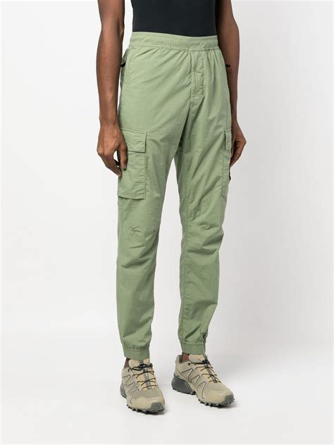 Stone Island Stretch Cotton Cargo Trousers Green FARFETCH UK