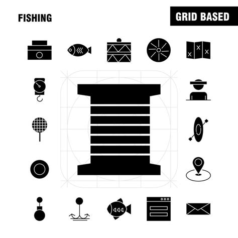 Fishing Solid Glyph Icon Pack For Designers And Developers Icons Of