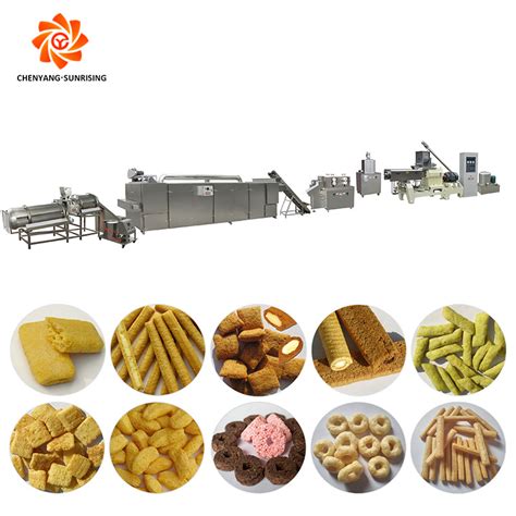 Automatic Puffed Food Corn Snacks Production Line Core Filling Snacks