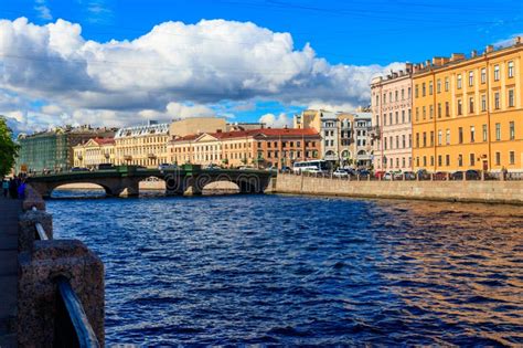 View Of The Fontanka River In St Petersburg Russia Editorial Stock