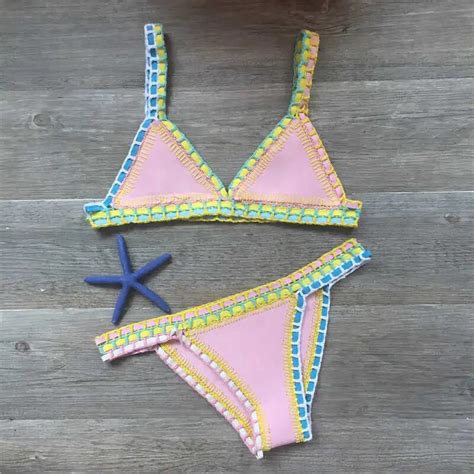 Maillot De Bain En Crochet Pour Femmes Bikini Br Silien Sexy Tricot