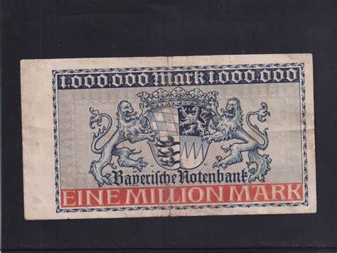 Bayern Freistaat Million Mark L Nderbanknote M Nchen Stark