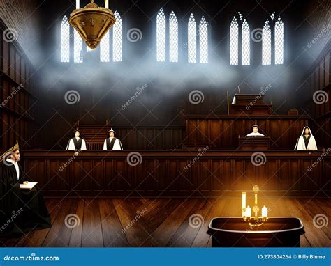 Medieval Courtroom Smoke Abstract Background Seq 7 Of 19 Stock