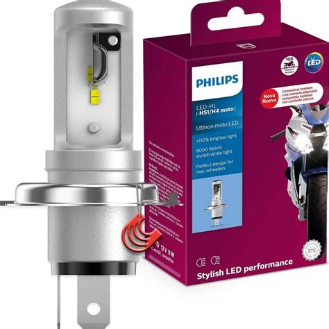 L Mpada Led Branca Hs H K Philips Ultinon Moto V Umwx